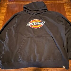 Dickies Logo Hoodie Black Workwear Streetwear Pullover 3XL